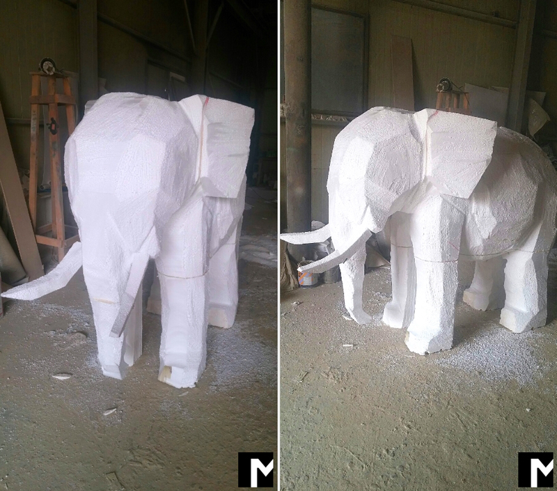 코끼리 조형물 제작 개인 조형물 디자인 행사용 모형 FRP 모형 제작 컬러 조형물 전문 1