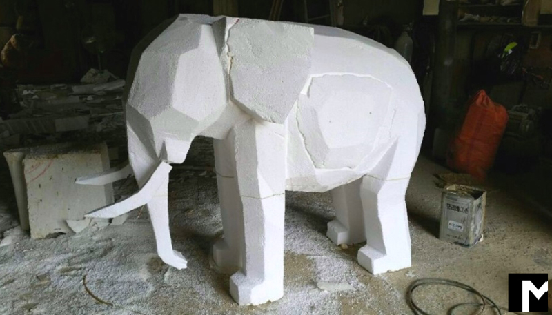 코끼리 조형물 제작 개인 조형물 디자인 행사용 모형 FRP 모형 제작 컬러 조형물 전문 2