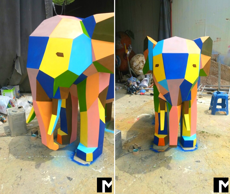 코끼리 조형물 제작 개인 조형물 디자인 행사용 모형 FRP 모형 제작 컬러 조형물 전문 6