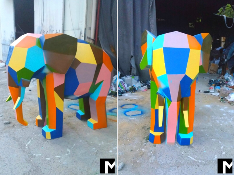 코끼리 조형물 제작 개인 조형물 디자인 행사용 모형 FRP 모형 제작 컬러 조형물 전문4
