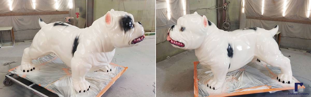 [FRP 강아지 모형] 동물병원 상징 불독 조형물 제작