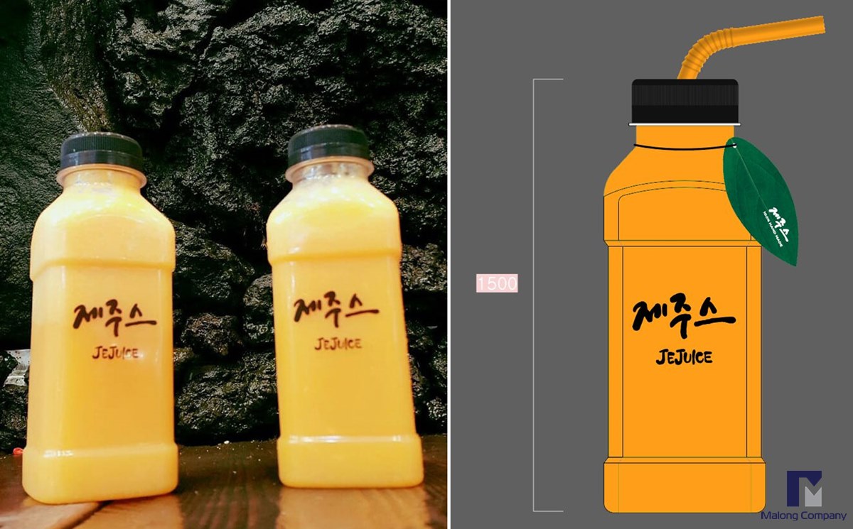 [FRP 음료병 모형] 제주 감귤쥬스병 조형물 제작
