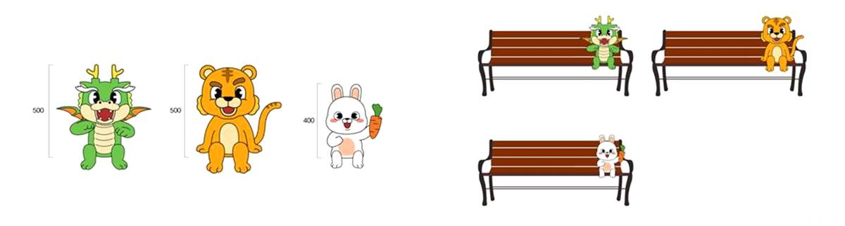 [FRP 동물 캐릭터 조형물] 광주 북구청 캐릭터 벤치 의자 조형물 제작
