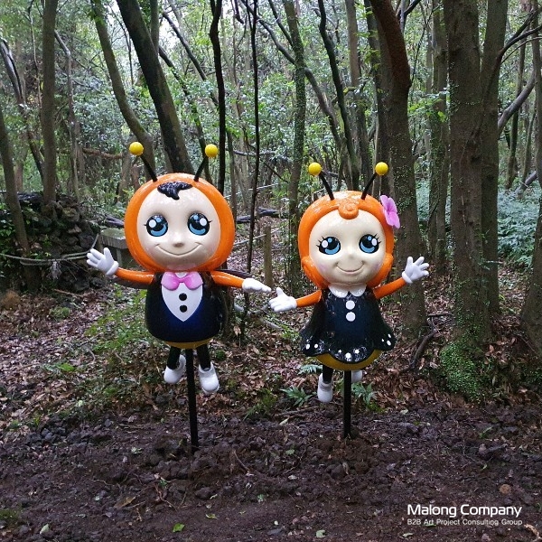 숲속 탐방로 산책로 반딧불이 곤충 캐릭터 FRP 조형물 제작