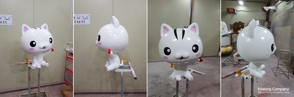 고양시청 마스코트 고양이 캐릭터 벤치 조형물 제작