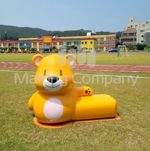 대남초등학교 곰돌이 캐릭터포토존 벤치 FRP 제작